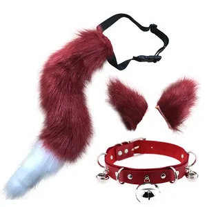 Manufacturer Direct Sales Comfortable Fox Wolf Headband And Tail Ears Cat Headband And Tail Set
