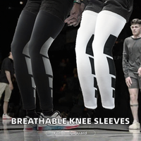 Manchons de compression respirants, élastiques, fins et antidérapants pour les genoux, protection complète et soulagement de la douleur pour le basketball, le football et la marche à quatre pattes