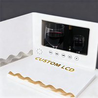 Cadeau promotionnel Écran LCD de 7 pouces Carte d'emballage en papier personnalisée Lecteur de calendrier vidéo pliable Brochure vidéo publicitaire