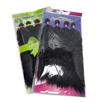 OrientFashion Cabello Sintético Seminatural en Paquete, Mechas Afro Rizadas con Mezcla de Cabello Humano