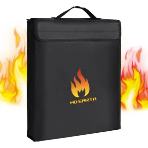 Bolsa de almacenamiento con logotipo personalizado para billetera, bolsa de seguridad para dinero, soporte para documentos A4, bolsa resistente al agua y al fuego a prueba de explosiones