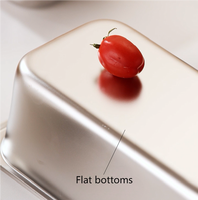 Liyunda 1/4 150mm Gastronorm GN Pan en acier inoxydable, récipient alimentaire pour buffet, matériau 201 304 avec couvercle pour hôtel et restaurant