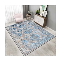 Tapis lavable abstrait moderne avec dos antidérapant, tapis de sol pour salon, chambre, bureau à domicile