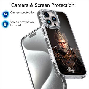 Black Myth Wukong Lens Bracket Kicksand Back Funda para teléfono celular para iPhone 16 Pro Max Clear Shell a prueba de golpes 2024 New SE4 - Product Image 4