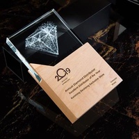 Trophées en cristal sur mesure, médailles en bois, logo personnalisé, gravure sur bois, couleur personnalisée, impression UV pour récompenses d'employés exceptionnels