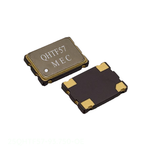 ออสซิลเลเตอร์แบบไม่มีสารตะกั่ว รุ่นดั้งเดิม <span class=keywords><strong>93.75</strong></span> MHz XO 2.5V 7.0X5.0 มม. OE 25QHTF57-93.750-OE 4-SMD - Product Image 1