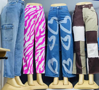 Pantalon d'Été Décontracté Ample et Ajusté pour Femme en Jean Coton Extensible Grandes Tailles, Lot en Stock Chinois