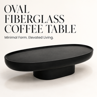 Table basse ovale en marbre noir mat, design Wabi-Sabi, écologique, durable, facile à nettoyer, mobilier de salon moderne et luxueux
