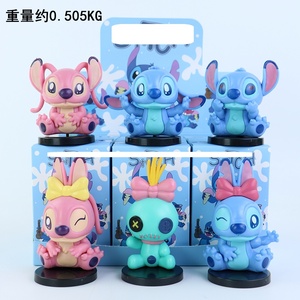 6 Styles Figurines Boîte Mystère Thème Été Japonais Mignonnes Créatures Bleues en PVC Échelle 1/48 Décoration <span class=keywords><strong>Maison</strong></span> Faible MOQ Lot de 5 Livraison Rapide - Product Image 2