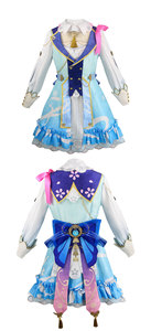 Disfraz de Cosplay de Anime <span class=keywords><strong>Genshin</strong></span> <span class=keywords><strong>Impact</strong></span> <span class=keywords><strong>Kamisato</strong></span> Ayaka, Vestido Japonés Original, Pelucas de Anime, Conjunto de Disfraz para Mujer, para Chicas - Product Image 6