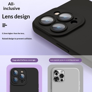 Custodia per iPhone 16 Pro Max in silicone liquido con protezione obiettivo, design anti-caduta a corpo intero, protezione fotocamera, design semplice - Product Image 2