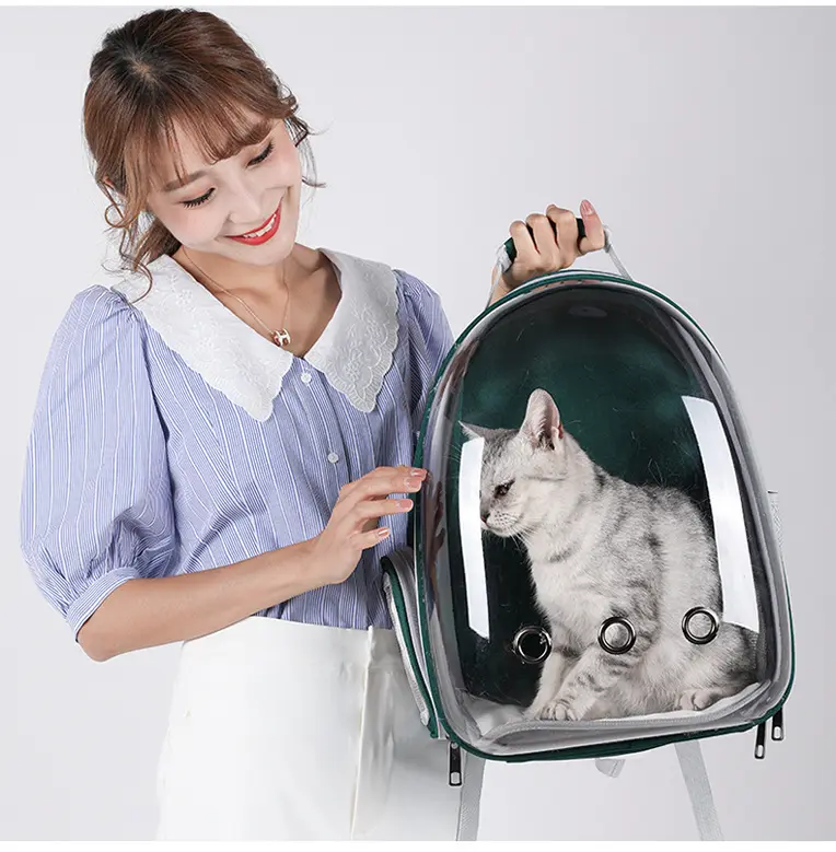Clear Bubble Cat Backpack Magik Astronaut Pet Cat Dog Puppy Carrier Backpack Travel Bag Case Capsule Full view