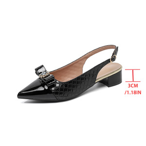 <span class=keywords><strong>Scarpe</strong></span> da <span class=keywords><strong>Sposa</strong></span> Xuanhui Ultima Novità Bestseller con Punta a Punta, Fiocco in Strass e Tacco Quadrato Basso da 3cm - Product Image 6