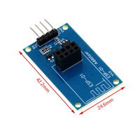 ESP8266 2 ESP01 Serie Módulo WIFI inalámbrico Transceptor Receptor Placa adaptadora 3,3 V 5V Adaptadores de PCB