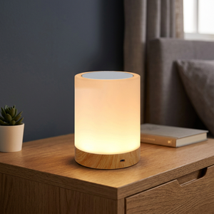 Lámpara de Noche LED RGB Europea, Inalámbrica, de Plástico, con Control Táctil, Brillo Ajustable, Decorativa para Mesa de Noche - Product Image 3