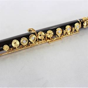 Flûte en ébène de qualité supérieure, instrument de musique, clés plaquées or, flûte en bois, 17 trous ouverts, flûte professionnelle - Product Image 2