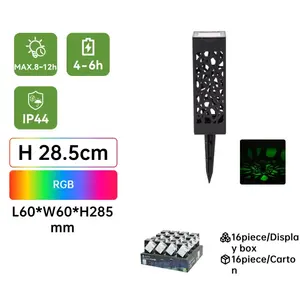 Lampe solaire LED RGB pour extérieur, rechargeable, étanche, idéale pour décorer les pelouses et les espaces extérieurs avec de la lumière - Product Image 3