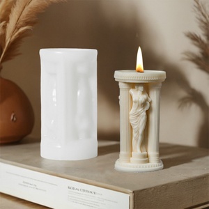 Molde de Silicona al por Mayor para Velas Aromáticas con Diseño Clásico de Atenea Romana, Molde de Silicona para Decoración del Hogar - Product Image 3