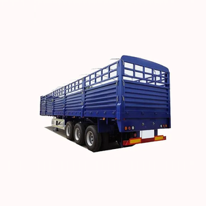 OYJD Remorque semi-remorque à plateau latéral pour bétail, 40 tonnes, 50 tonnes, 3 essieux, 40 pieds, 13 m, 12,5 m, remorque semi-remorque à plateau latéral pour bétail - Product Image 1