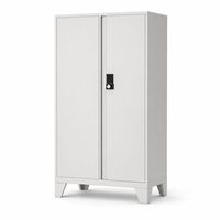 Armario de Herramientas de Acero Resistente con Doble Puerta, Cerradura Electrónica con Teclado, Estantes Ajustables, Patas Cónicas, Varios Colores para Garaje