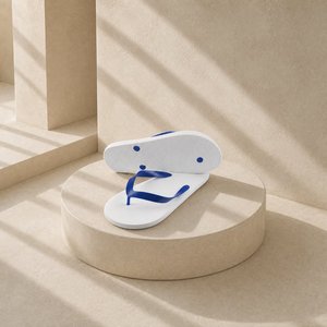 Ciabatte Antiscivolo Fustellate con Suola Sottile, Stampa Sabbia, Infradito da Spiaggia con Cinturino Superiore, Estive Personalizzate in PVC e EVA da Uomo - Product Image 4