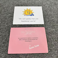 Cartes de remerciement personnalisées avec logo Xty, 100 MOQ, papier couché, estampage à chaud, impression numérique, typographie, logo personnalisé