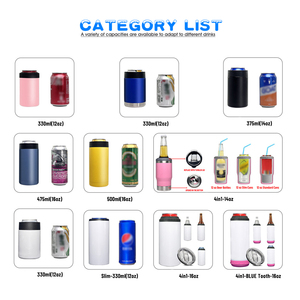 Productos al por Mayor, Aislador <span class=keywords><strong>de</strong></span> Acero Inoxidable con Aislamiento al Vacío para Mantener Frío, Porta <span class=keywords><strong>Latas</strong></span> y Botellas <span class=keywords><strong>de</strong></span> Cerveza <span class=keywords><strong>de</strong></span> 12oz/14oz/16oz - Product Image 4
