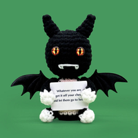 Poupée fantôme au crochet, styles variés, jouet effrayant d'Halloween, figurine amigurumi en coton au lait avec yeux de chauve-souris, cadeaux de fête, cadeau de vacances