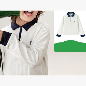 Nouveau style 2026 – T-shirt à manches longues pour enfants, style preppy, polo, sweat-shirt à revers pour garçons et filles, haut d'hiver - Product Image 2