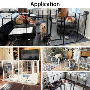 Panel de valla para perros de malla de alambre de alta resistencia con recubrimiento en polvo, entrelazable, sin necesidad de herramientas, precio mayorista de fábrica ISO CE, sin excavación - Product Image 3