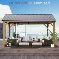 Pergola et auvent en bois massif de style chinois moderne pour jardin extérieur, pavillon de loisirs, cour, villa, terrasse, gazebo, pergola