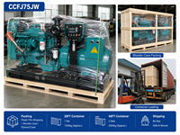 Groupe électrogène diesel marin triphasé SCDC CCFJ75JW 75 kW 1800 tr/min 6BTA5.9-GM100 pour bateaux de pêche et bateaux de patrouille