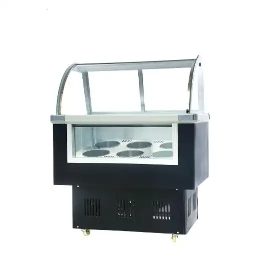 R290a коммерческие машины для мороженого/Льдогенераторы/Коммерческое охлаждение и стеклянная верхняя морозильная машина