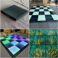 Dalles de scène LED 3D effet miroir étoilé RGB magnétiques à effet infini pour mariages, soirées, discothèques