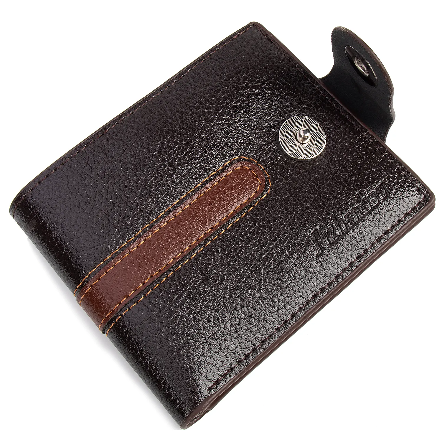 Üreticinin özelleştirilmiş PU Minimalist cüzdan rahat Ultra ince cüzdan erkek düğme sikke cüzdan