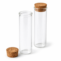Bouteille en verre transparent de haute qualité de 10 ml pour fleurs séchées avec bouchon à vis, bouteille de stockage résistante aux hautes températures