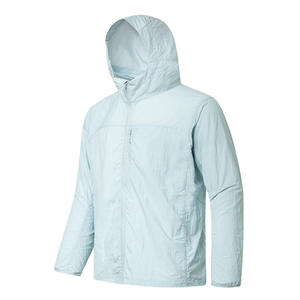 Veste Coupe-Vent Légère d'Été Décontractée Unisexe pour Homme et Femme Vêtement d'Extérieur à Capuche et Col Montant avec Fermeture Éclair Protection Solaire pour Couple - Product Image 5