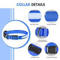 Pas cher prix personnalisé collier de chien led accessoires pour animaux de compagnie chat et chien collier led