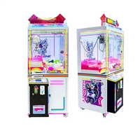 Machine à griffes commerciale série Push-Push-Win entièrement transparente pour un joueur, équipement de jeu d'arcade à monnayeur