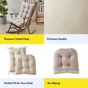 Coussin de Offre Spéciale de qualité supérieure rembourrés tuftés <span class=keywords><strong>antidérapant</strong></span> fauteuil inférieur supérieur à dossier <span class=keywords><strong>antidérapant</strong></span> <span class=keywords><strong>chaise</strong></span> à bascule en bois pour salon - Product Image 5