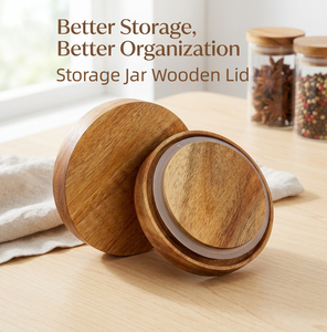 Vietnam WeWood Airtight Wood Storage Jar Lid Threaded Silicone Gasket Timber Tea Canister Cover Leakproof Round Food <b>Cap</b> - Product Image 1