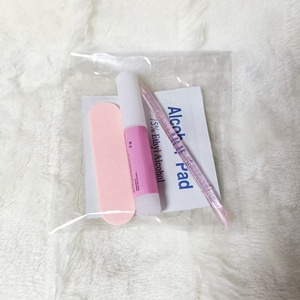 Xách tay năm mảnh chăm sóc cá nhân tự làm móng tay thiết lập thép không gỉ áo giáp công cụ Kit bao gồm keo rượu bông dính - Product Image 3