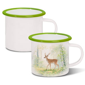 Taza <span class=keywords><strong>de</strong></span> Esmalte para Sublimación DIY, Borde Colorido, Acero Inoxidable, 6 Opciones <span class=keywords><strong>de</strong></span> Color, Taza <span class=keywords><strong>de</strong></span> Regalo Conmemorativa Personalizada con Foto - Product Image 5