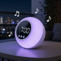 Réveil de Chevet Intelligent Innovant 7 Couleurs avec Machine à Bruit Blanc Portable et Fonction Apaisante, Rechargeable par USB pour Chambre à Coucher