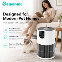 Purificateur d'air pour animaux domestiques, purificateur d'air portable pour la maison, pour chiens et chats, élimination des odeurs et des squames, filtre HEPA intelligent