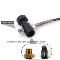 Manguera de llenado remoto de CO2 HPA para cilindros de PCP, 20 pulgadas, acero inoxidable, desconexión rápida