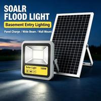 Lampu Sorot Tenaga Surya Daya Tinggi 100W Langsung dari Pabrik, Tahan Air IP65, Hemat Energi, untuk Stadion, Konstruksi, dan Luar Ruangan