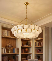 Lustre en verre de Murano fait main, style rétro français, lampe de plafond de luxe européenne pour restaurant, villa