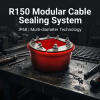 Módulo de Sellado Redondo Impermeable para Distribución de Energía, Accesorios de Cableado de Plástico, 75mm de Longitud, Producto R150