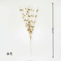 Spray de baies artificielles de Noël 43 cm, brindilles de baies scintillantes, branches de baies de Noël, tiges de baies décoratives pour sapin de Noël